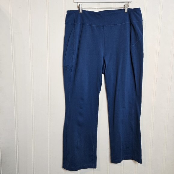 Duluth Trading Co Active Pants Womens Size XL x 31 Blue Side Zip Pocket - Picture 2 of 12